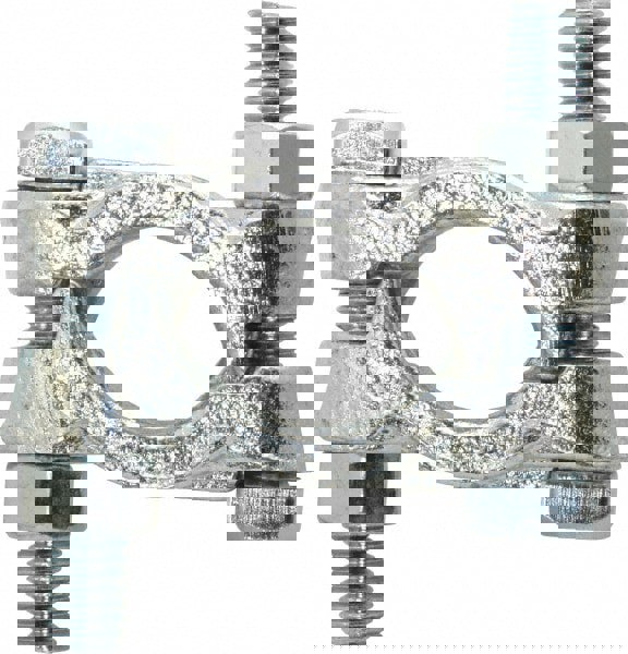 Double Bolt Clamp: Plated Iron